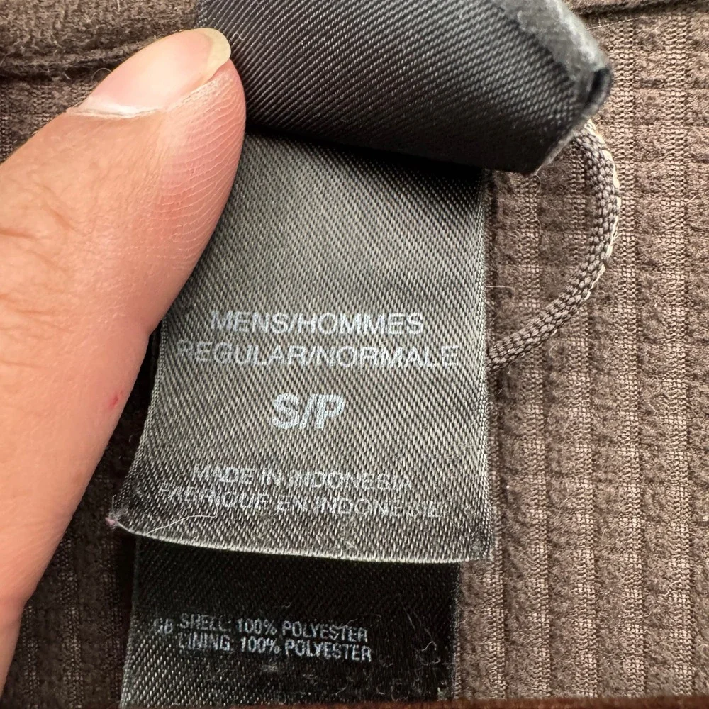 The North Face WindWall Fleece Jacket Mens Small‎ Brown Full Zip Outdoor